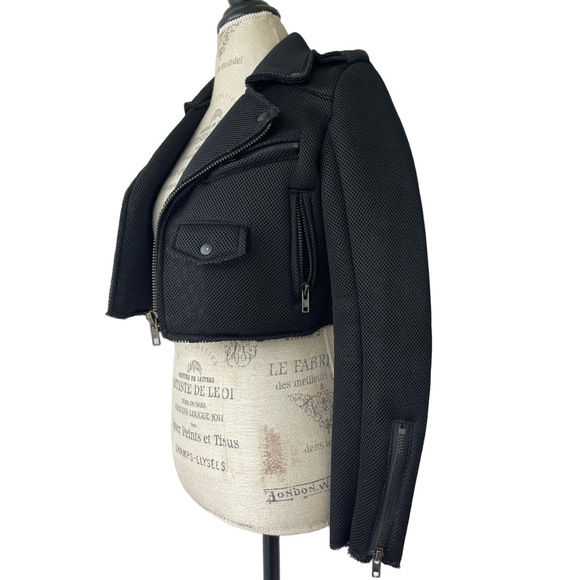 Cropped Mesh Moto jacket UNIF - Picture 7 of 12